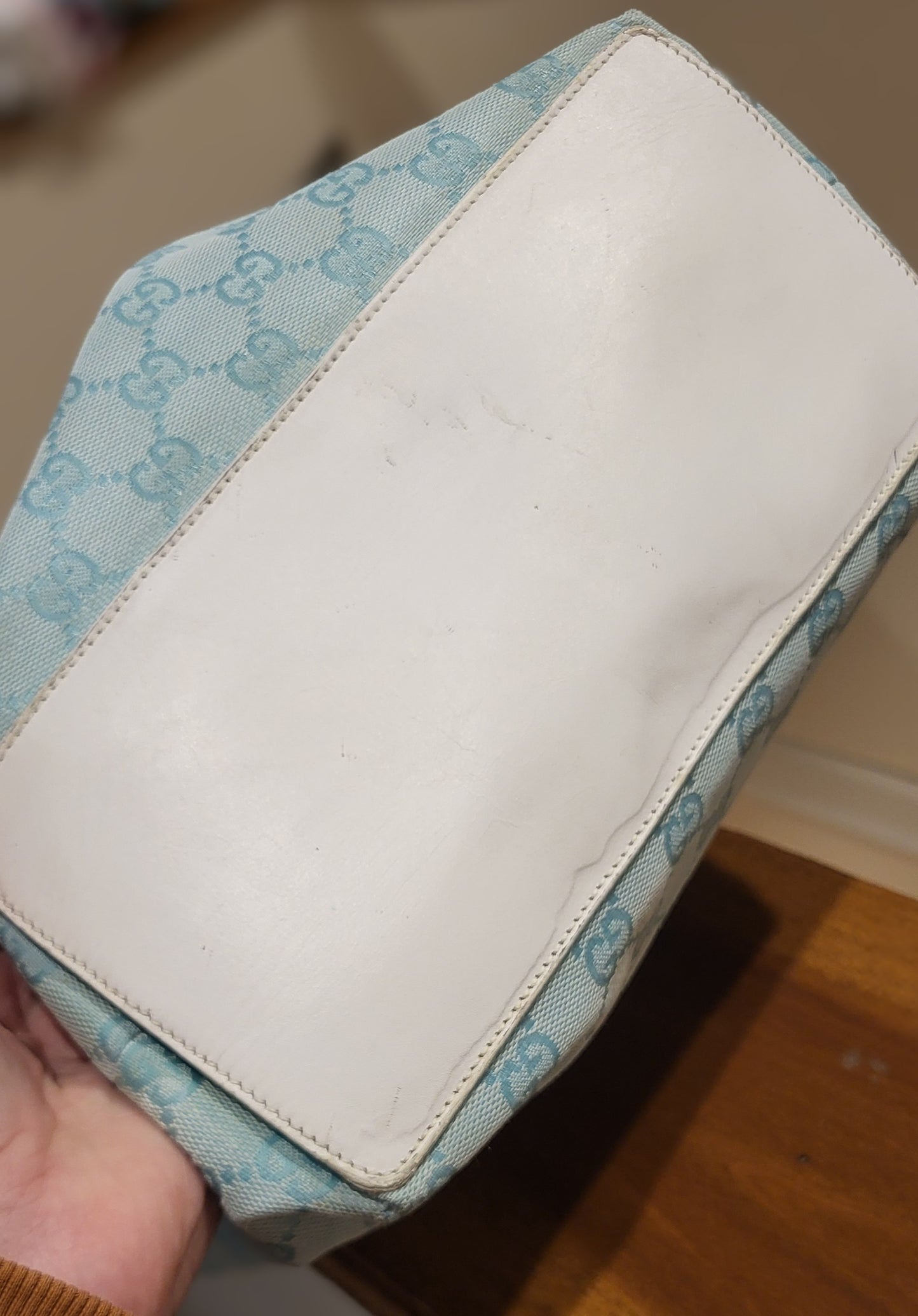 GUCCI Supreme GG monogram Tote Bag Baby Blue