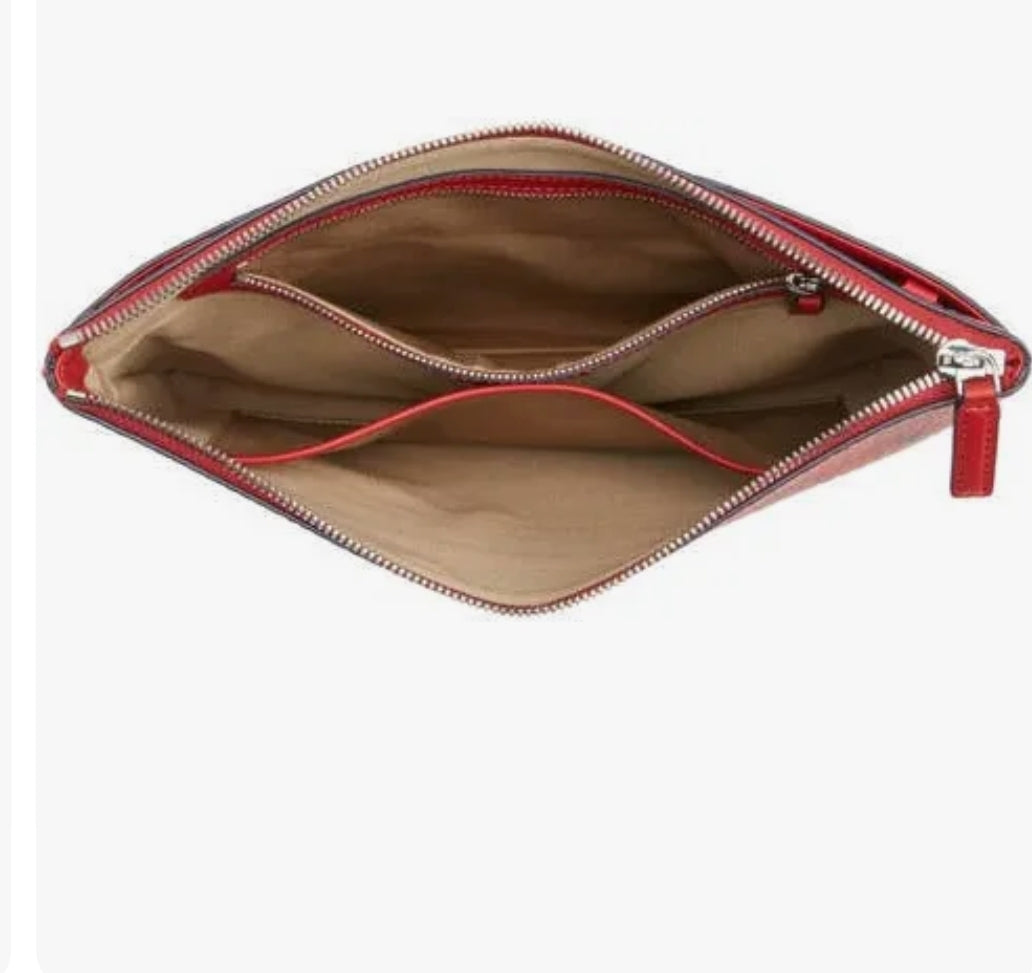 NEW! MCM Medium Candy RED Crossbody Pouch