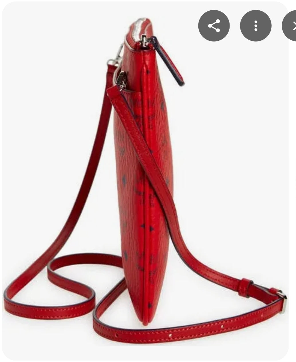 NEW! MCM Medium Candy RED Crossbody Pouch